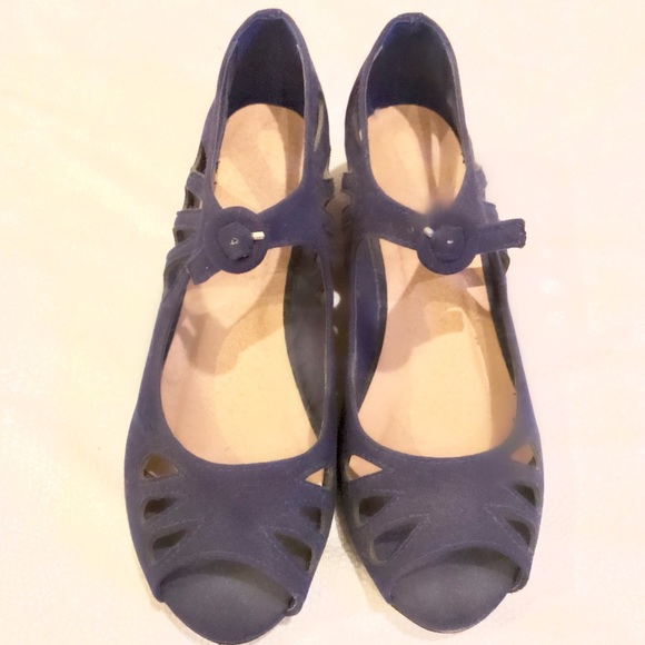 ModCloth Retro Wedges in Nightfall - Sz 5.5 - Picture 3 of 7
